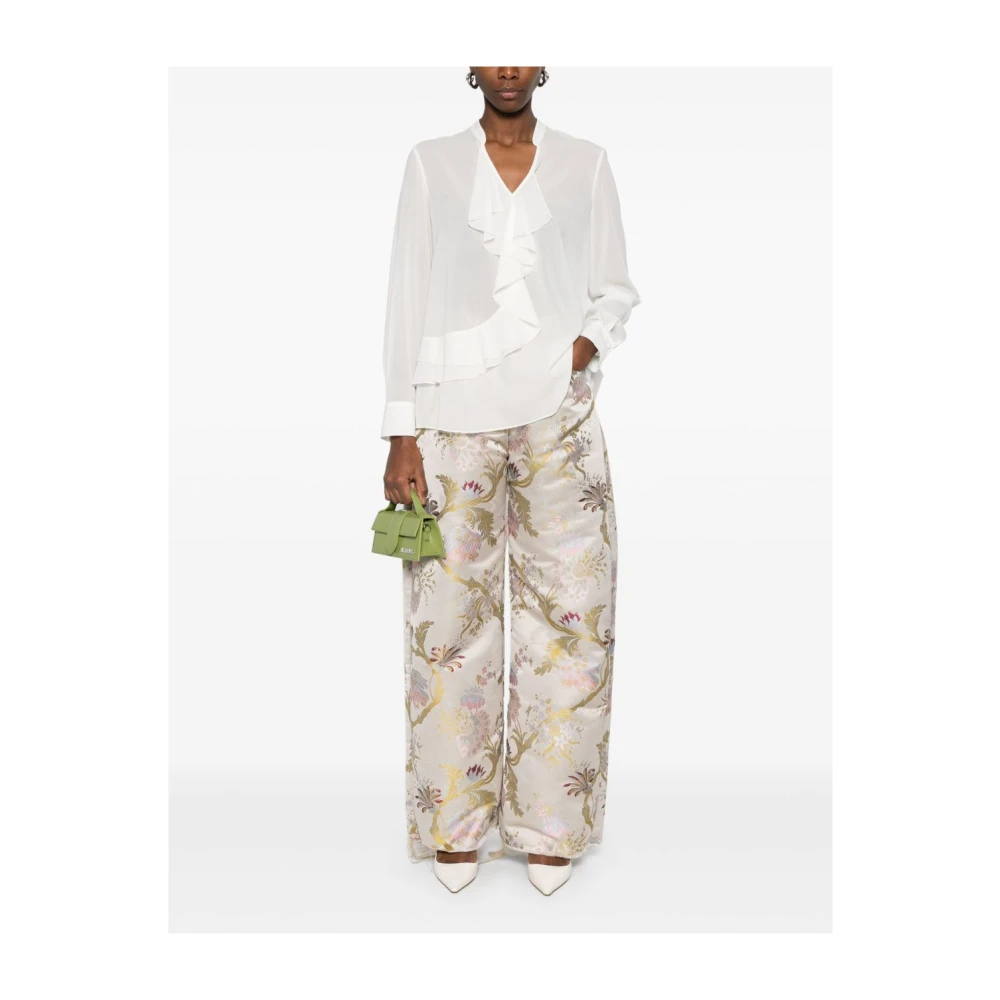 Blugirl Witte Zijden Overhemd Elegante Stijl White Dames