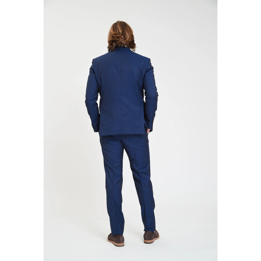Luigi Bianchi Mantova Elegante Jurk Blue Heren