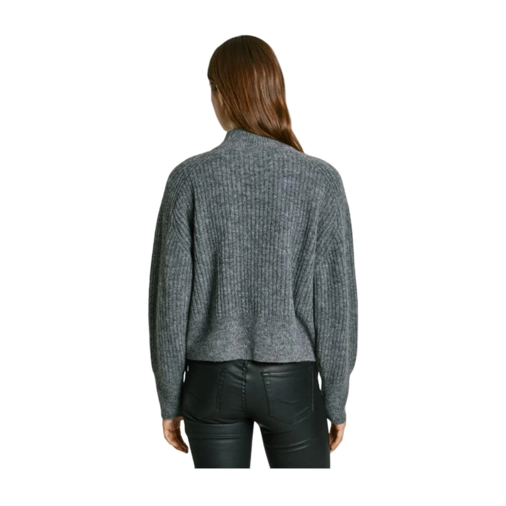Pepe Jeans Zachte Gebreide Raglanmouw Trui Gray Dames
