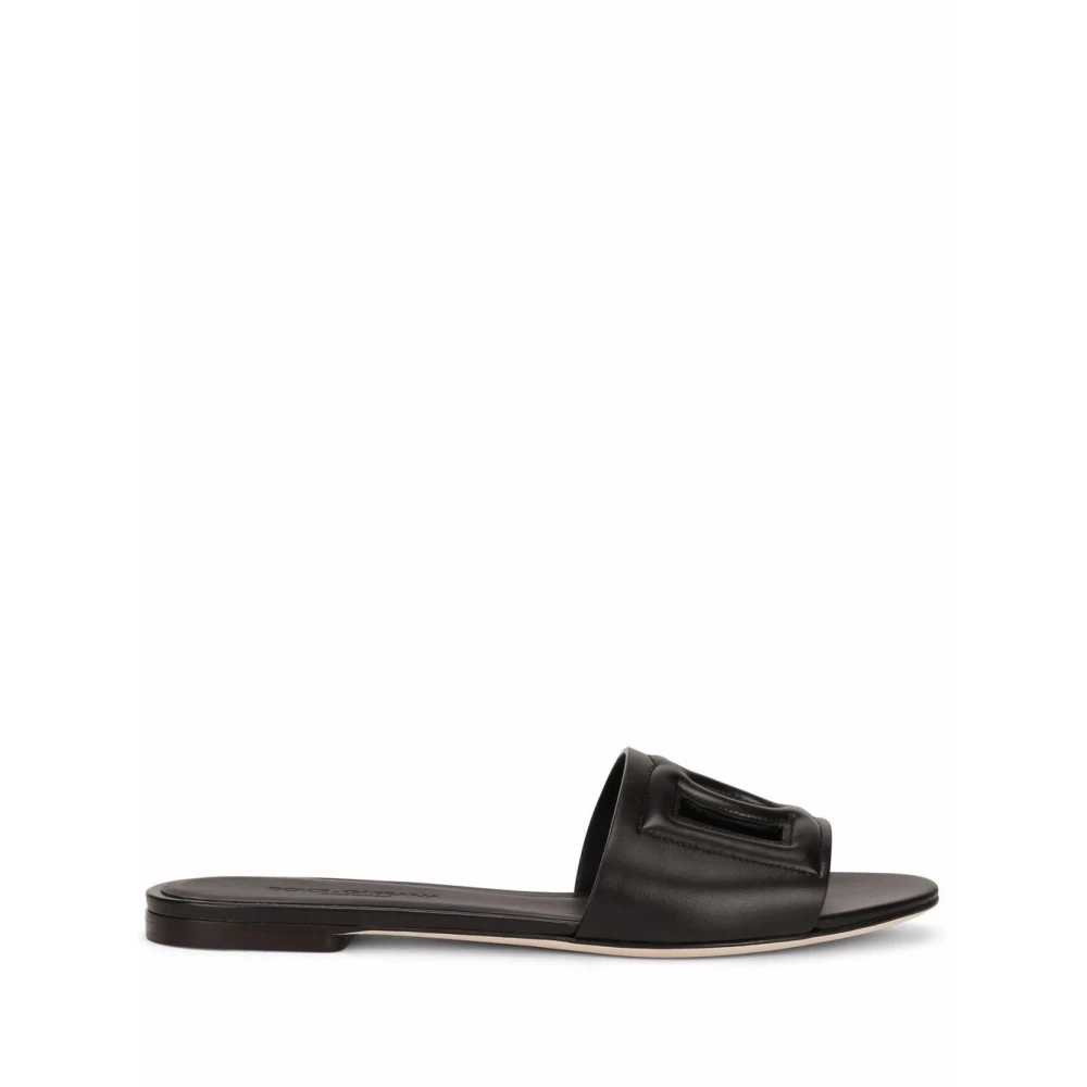 Dolce & Gabbana Donna Nero - Slider In Pelle Di Vitello - Shoes - 36 1/2 Eu
