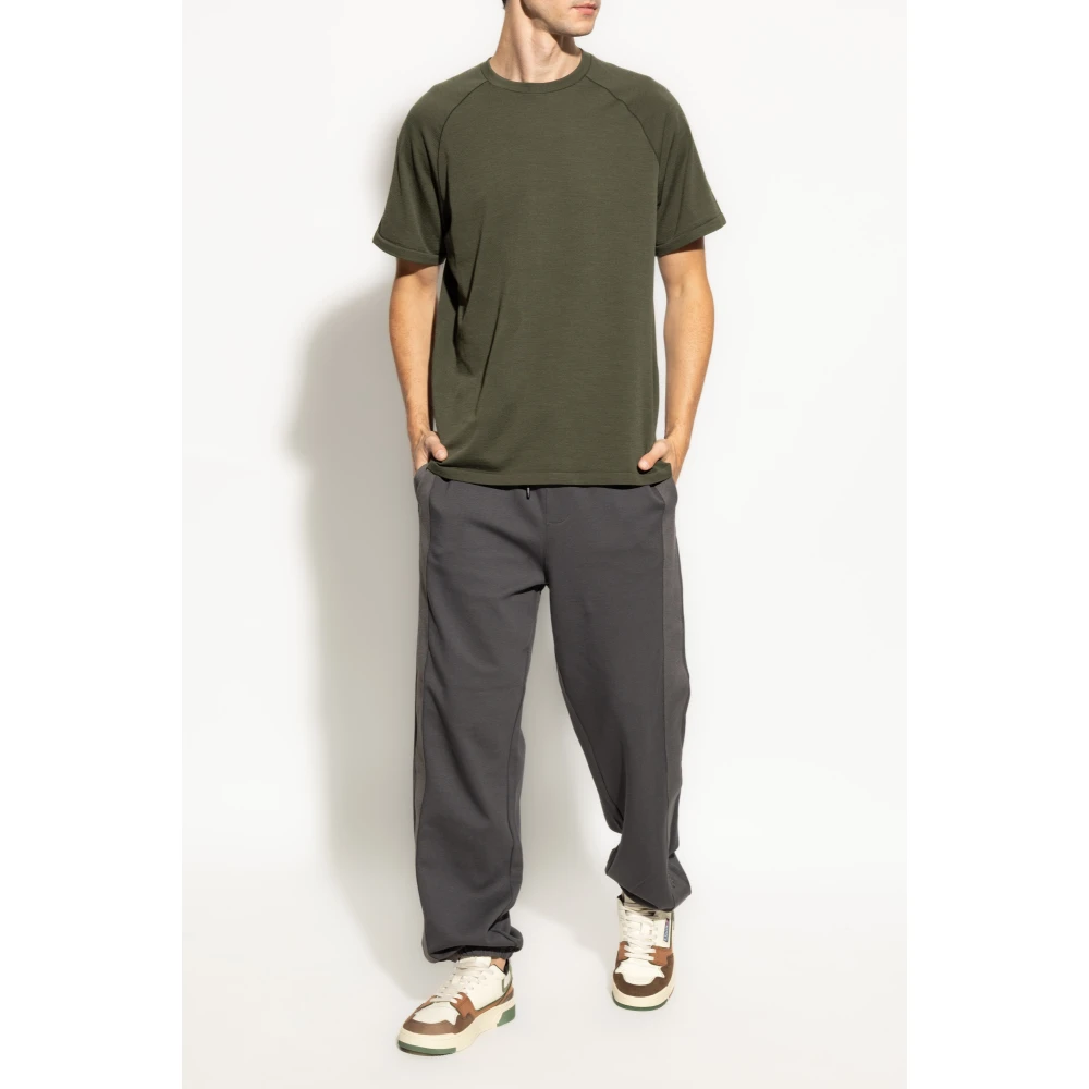 Y-3 T-shirt met logopatch Green Heren
