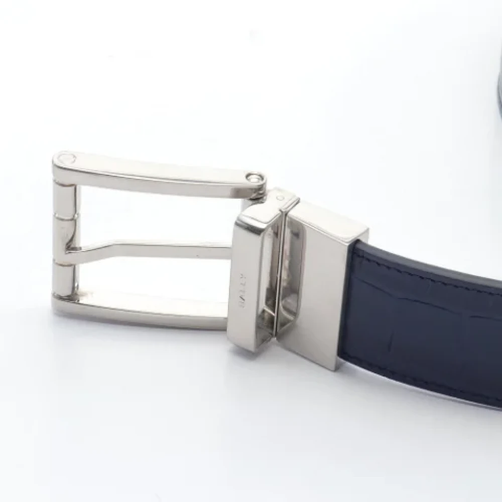 Bally Pre-owned Leather belts Blue Heren