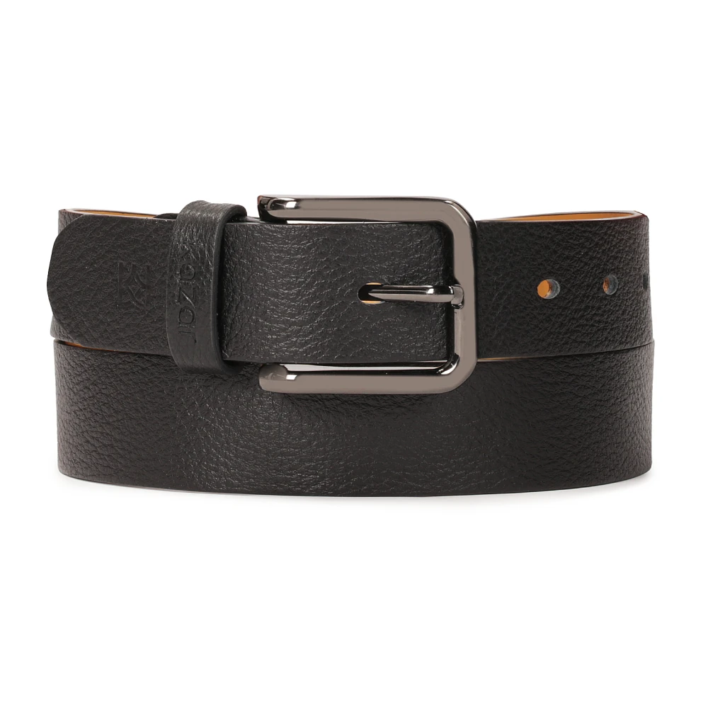Kazar Zwart erwtenleren riem Black Dames