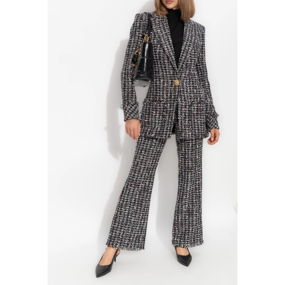 Balmain Tweed Broek Black Dames