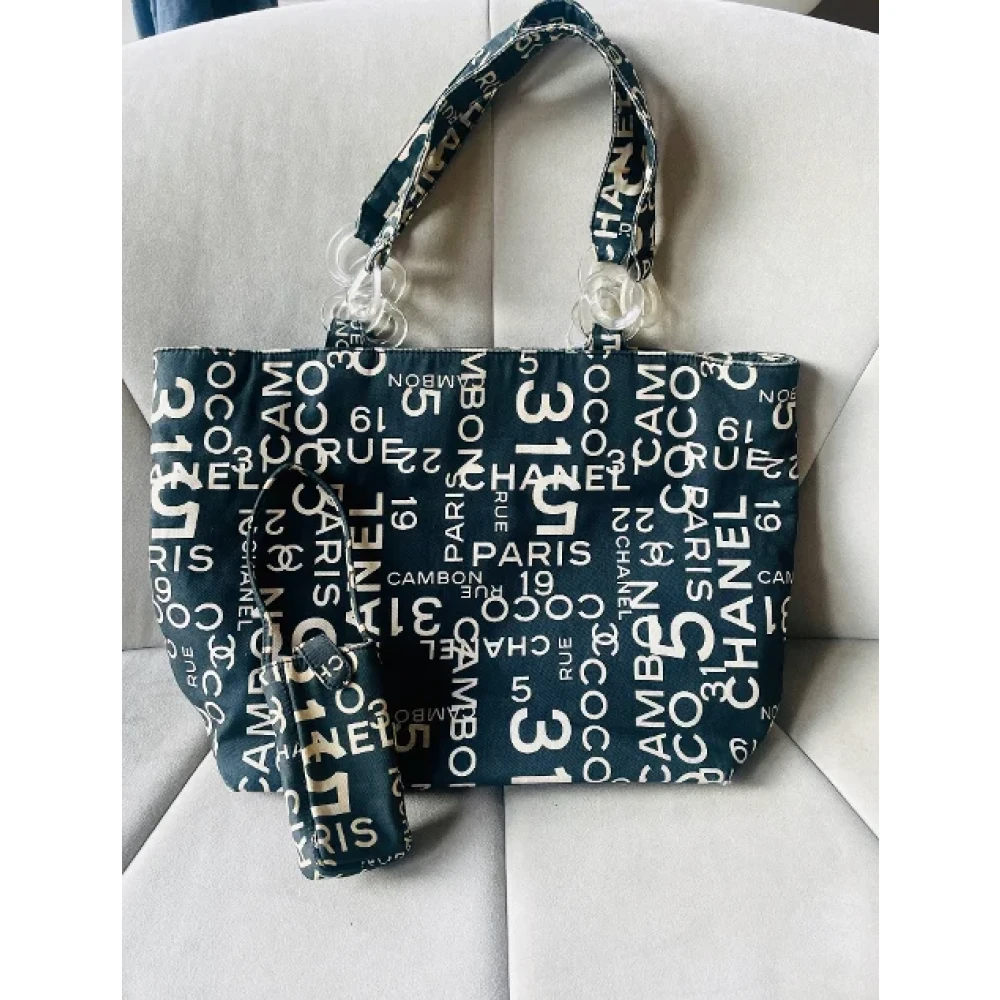 Chanel Vintage Pre-owned Canvas chanel-bags Black Dames
