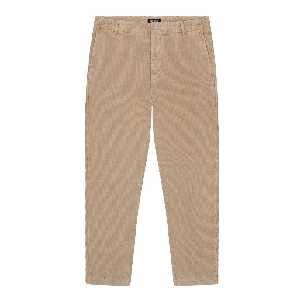 Dondup Janis Velvet Carrot Fit Broek Beige Dames