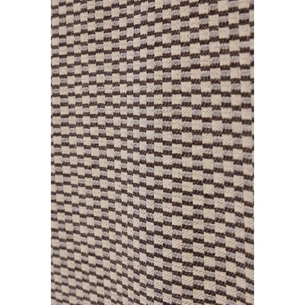 Giorgio Armani Geometrische Jacquard T-shirts en Polo's Brown Heren