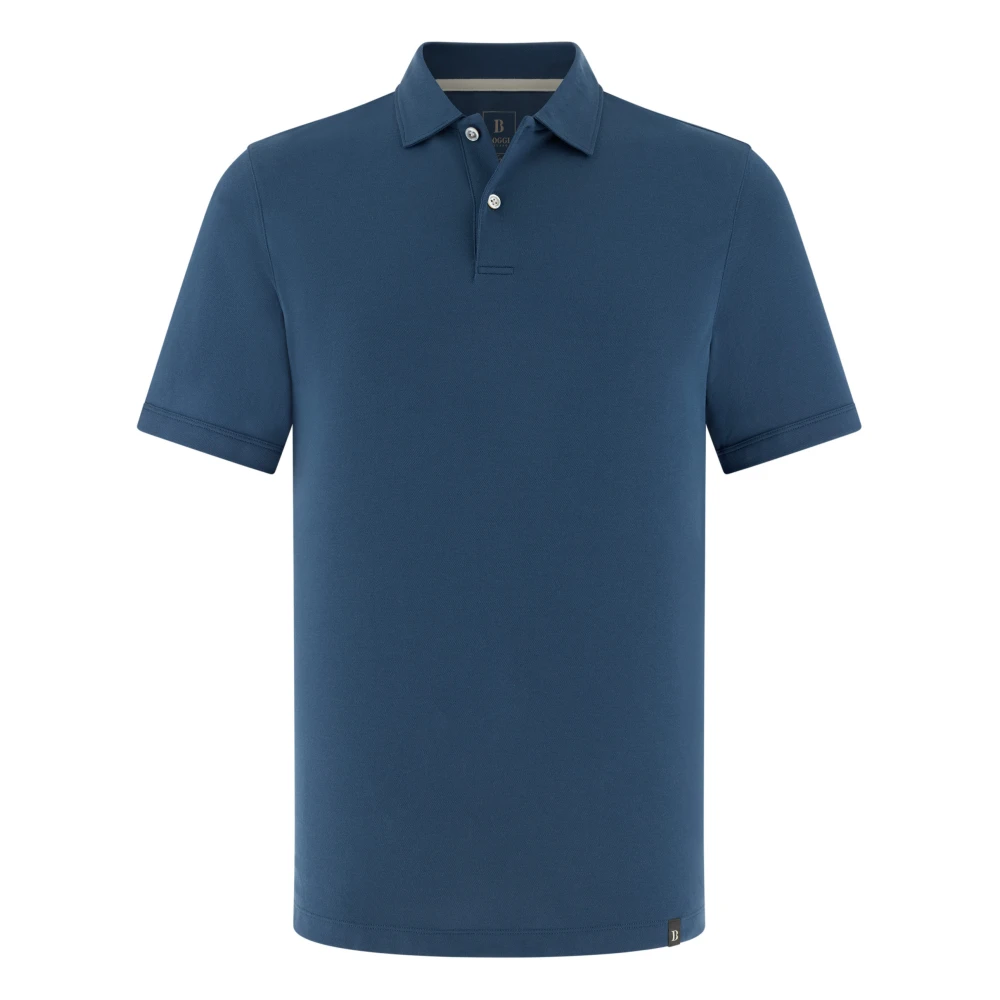 Boggi Milano Mannelijk Blauw Tops Heren, 2XL, B Tech B High-Performance Piqué Poloshirt