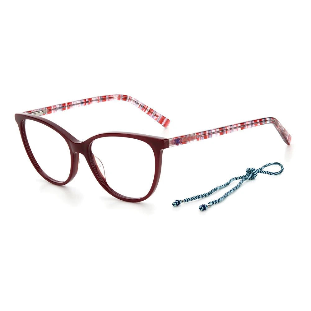 M Missoni Women's Red Glasses, One Size, Mmi-0067 Cat Eye Frame