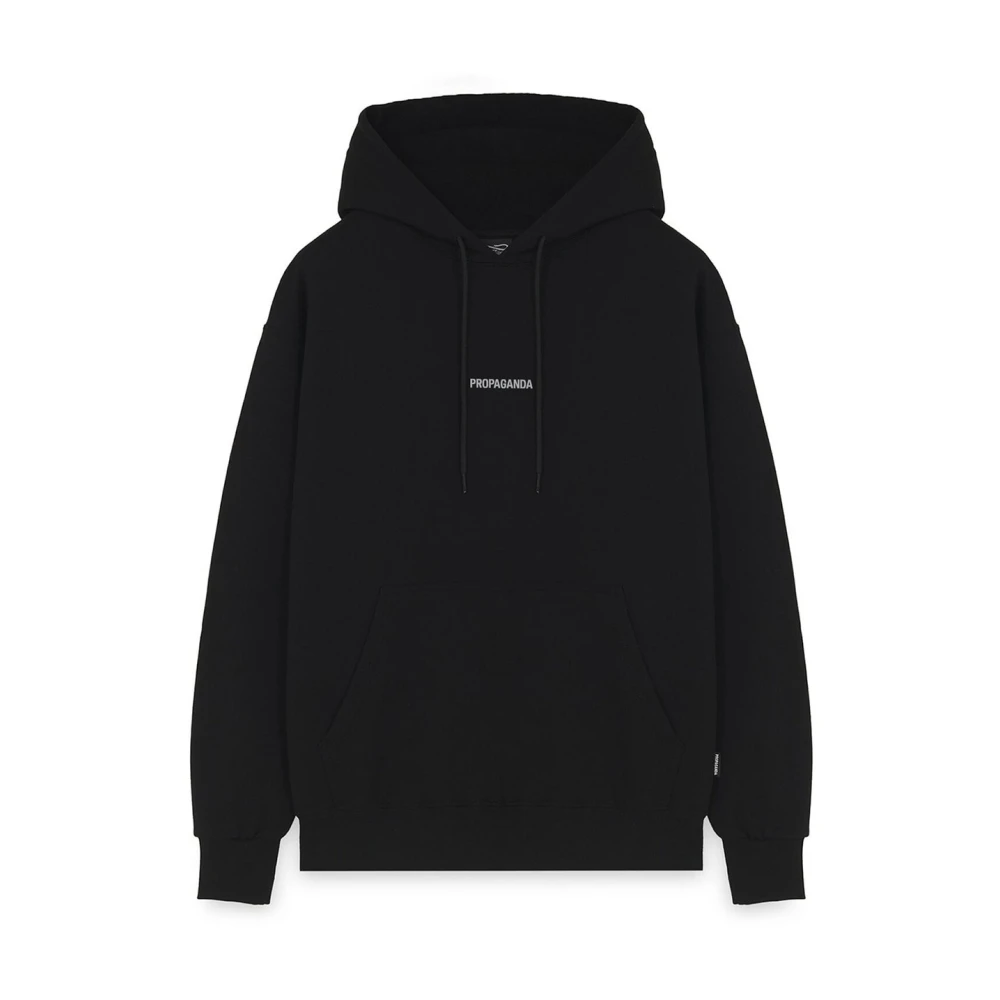 Propaganda Geribbelde Katoenen Sweatshirt Zwart Herfst Winter 2024 Black Heren