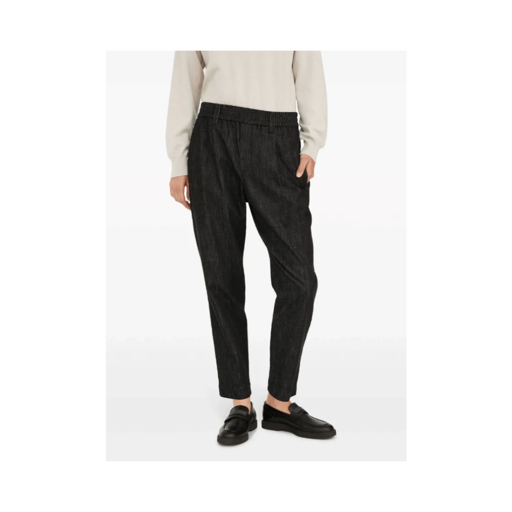 BRUNELLO CUCINELLI Zwarte high-waisted tapered jeans Black Dames