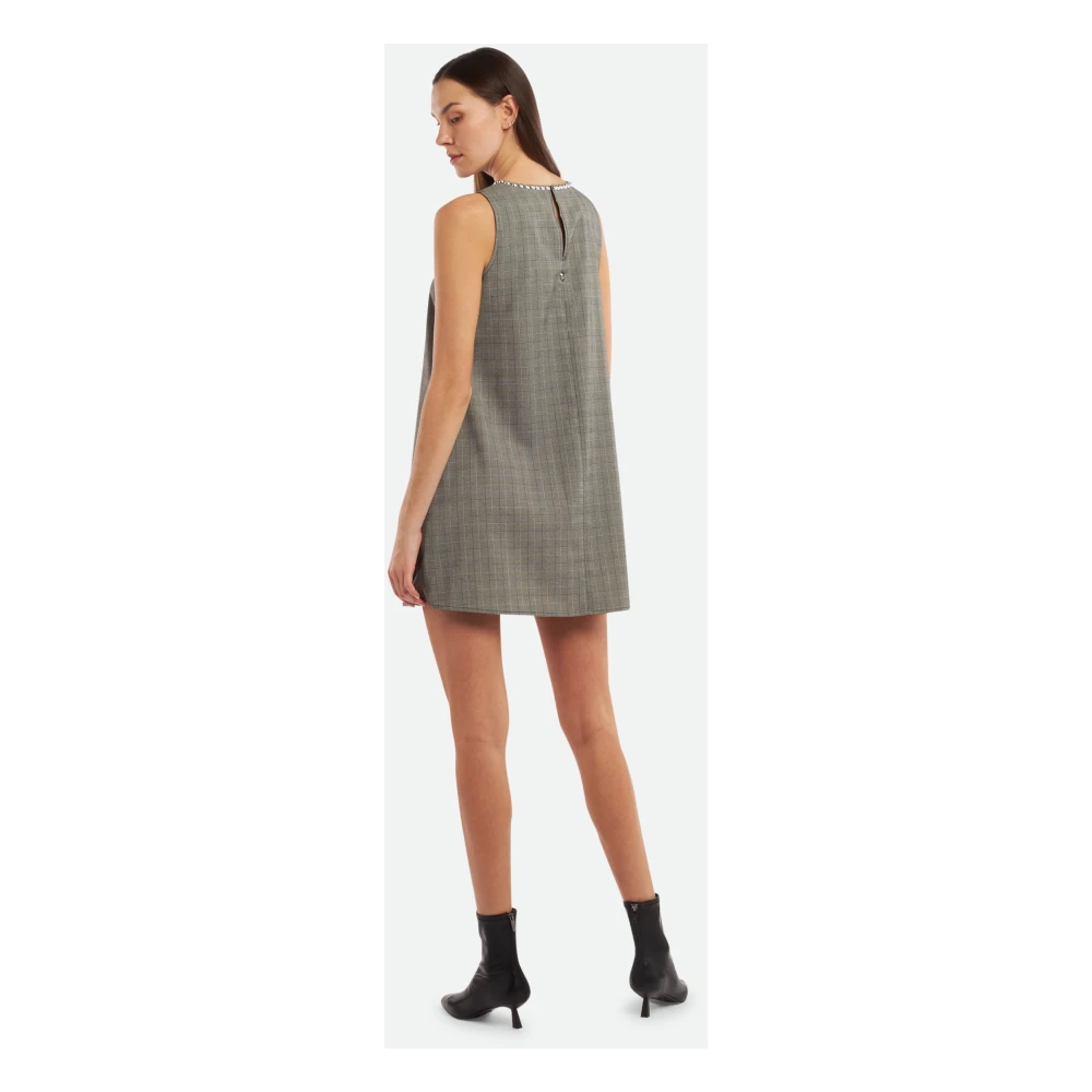 Twinset Grijze Prins van Wales Jurk Gray Dames