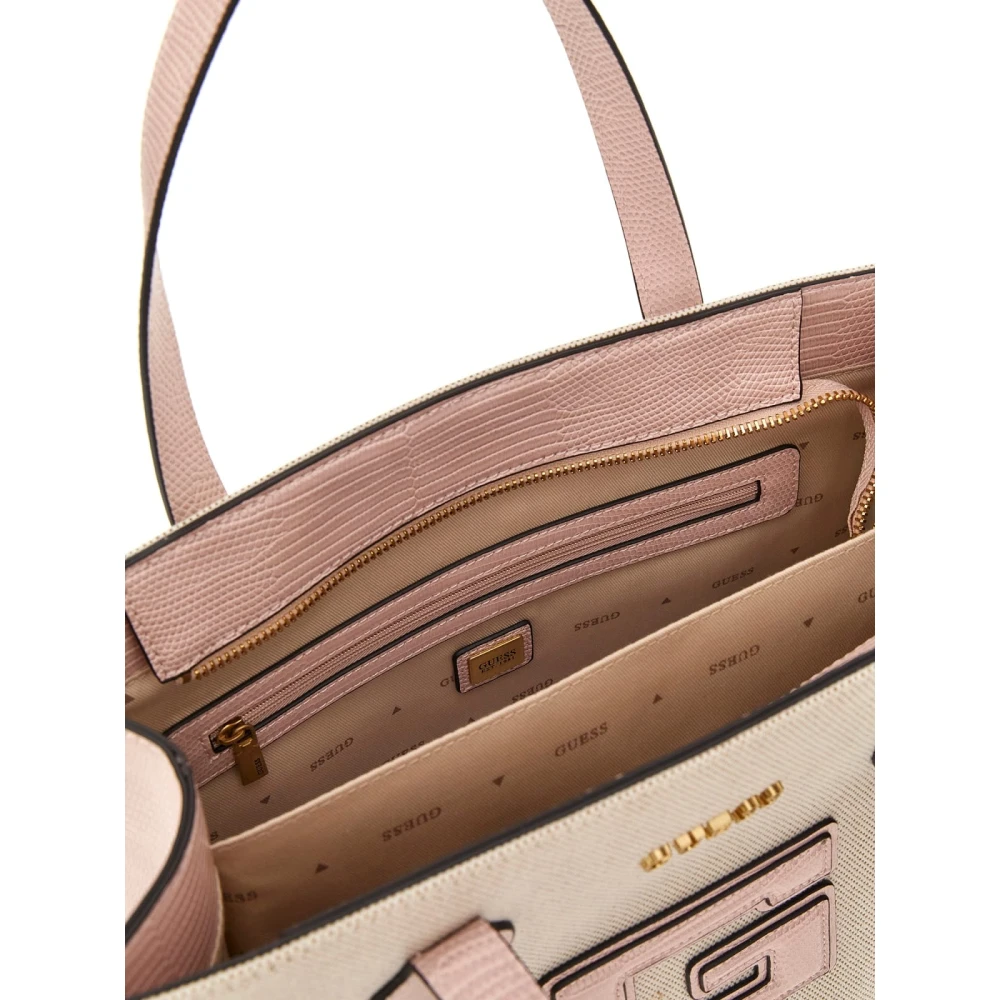 Guess G Status 2 Compartiment Natuurlijk Lichtroze Tas Pink Dames