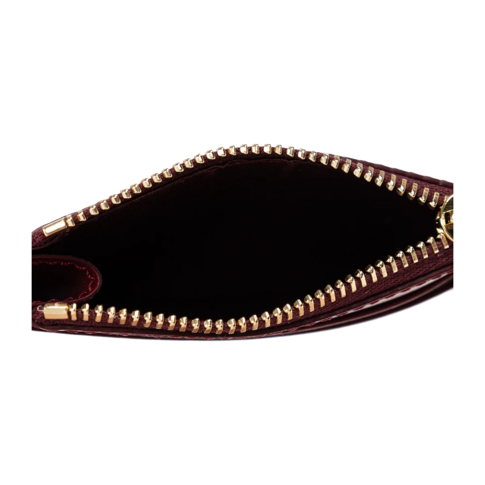 Salvatore Ferragamo Leren kaarthouder met sleutelhanger Red Dames