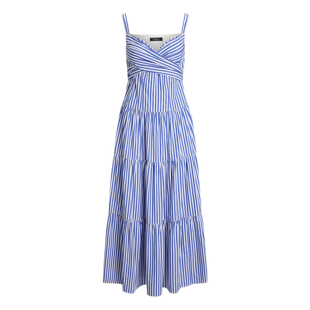 Ralph Lauren Women's Blue Striped Dress - Midi Dresses - Xs - Dresses