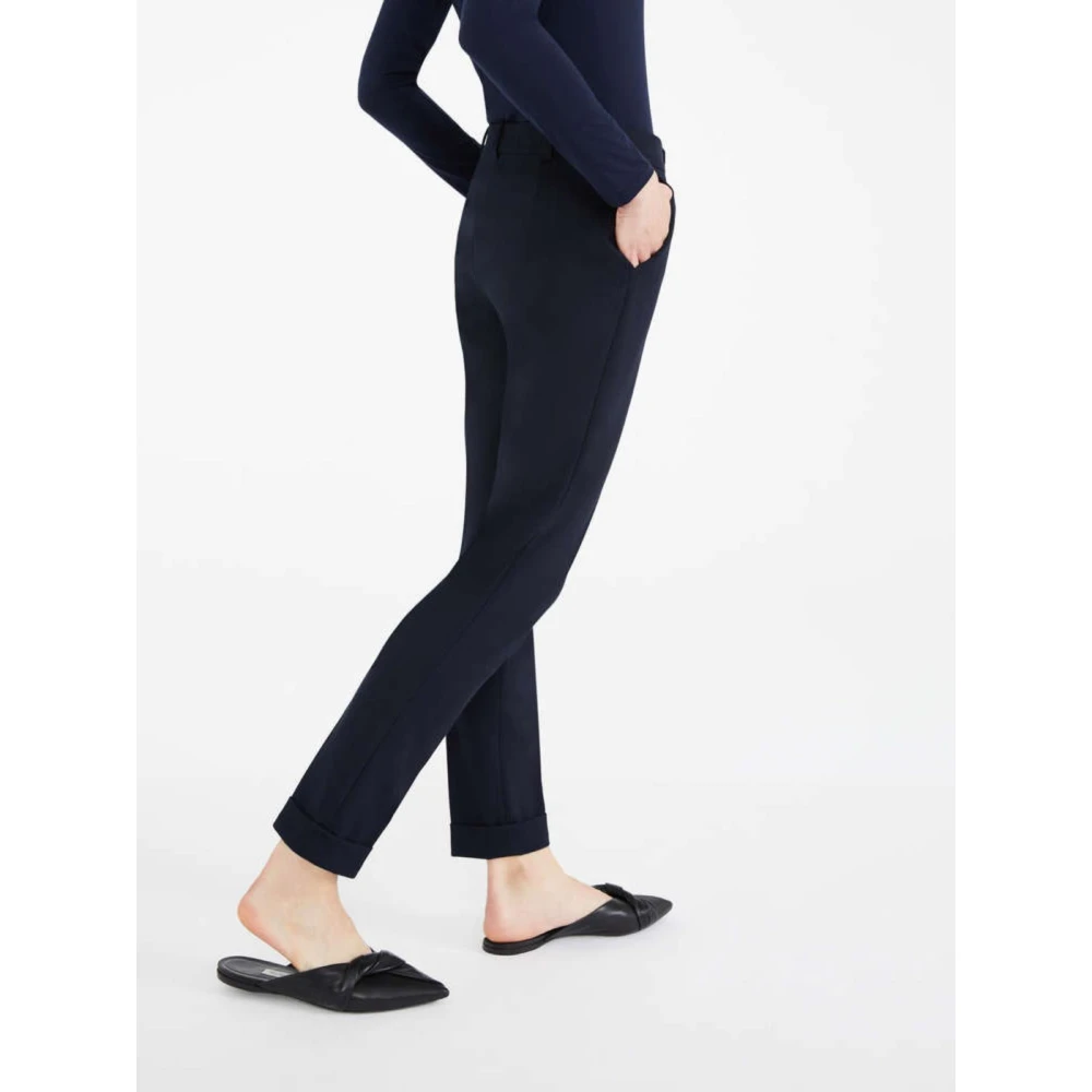 Max Mara Jersey Broek Blue Dames