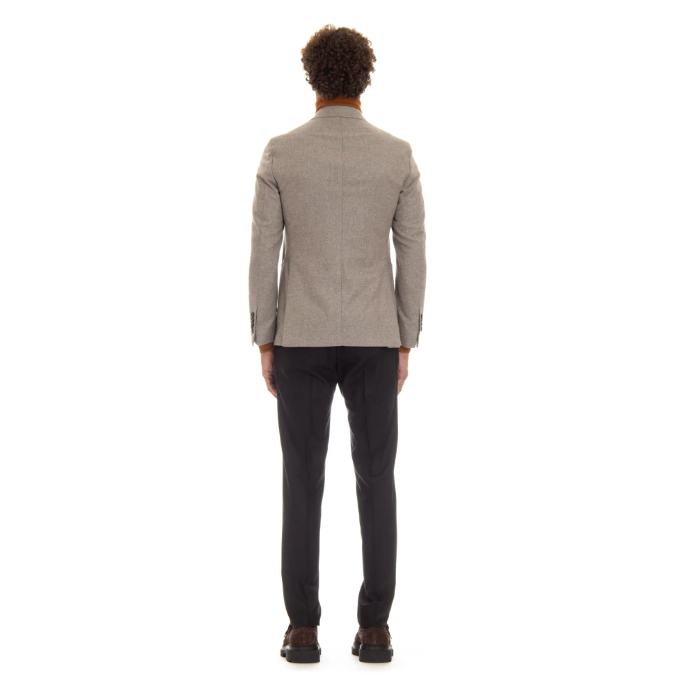 Tagliatore Dubbelbreasted jas met brede revers Brown Heren