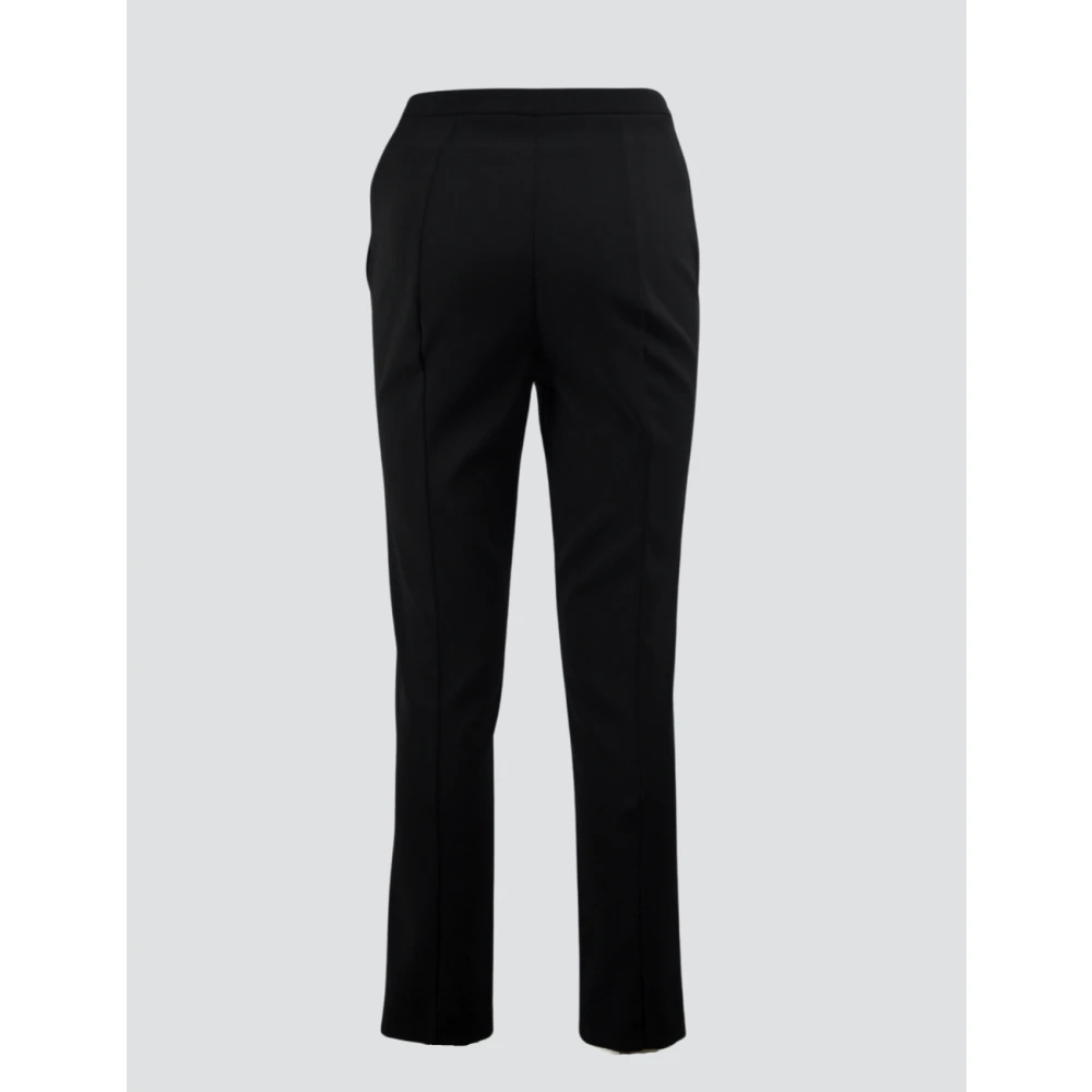PATRIZIA PEPE Stretch Crepe Broek Eco-Vriendelijke Stijlvolle Broek Black Dames