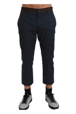Chic Cropped Stripe Casual Pants