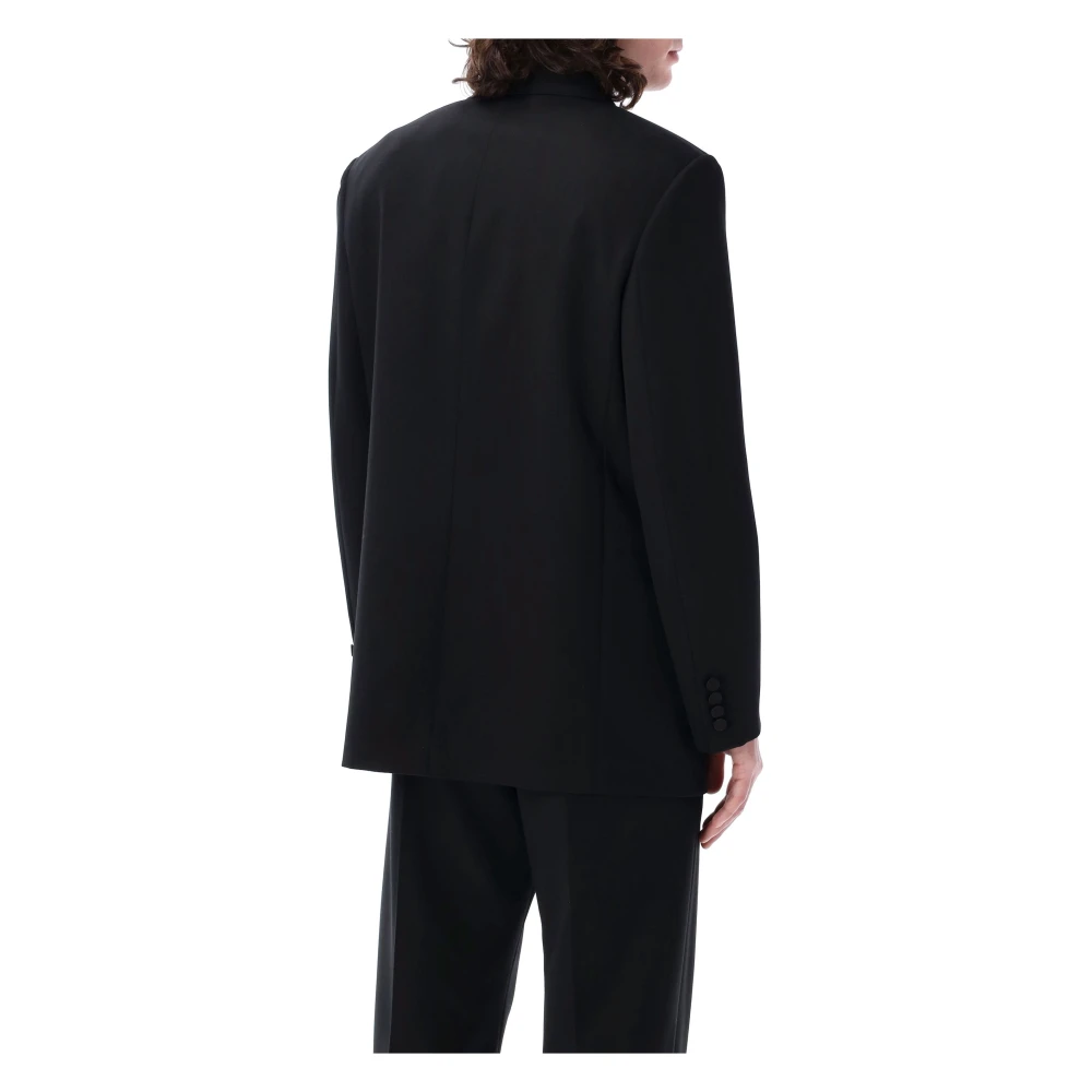 Saint Laurent Zwart smokingjasje met puntrevers Black Heren