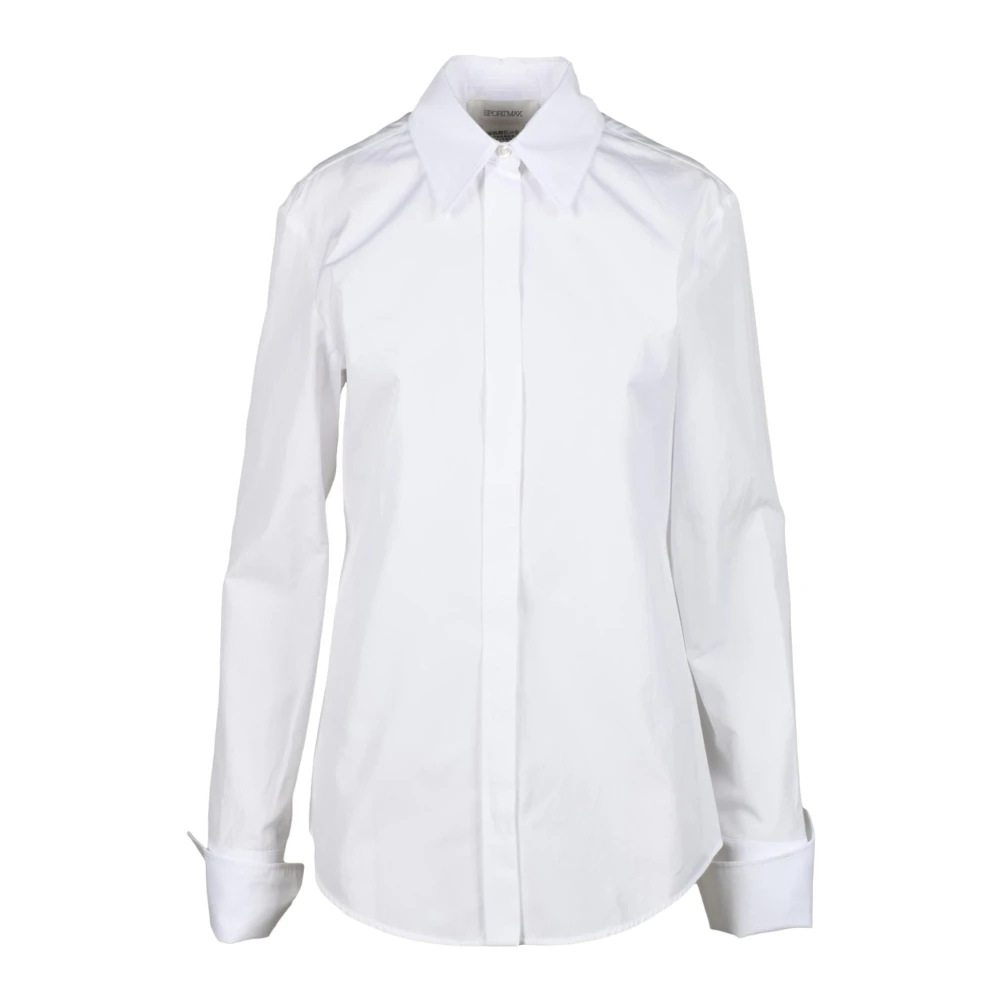 SPORTMAX Katoenen Overhemd White Dames