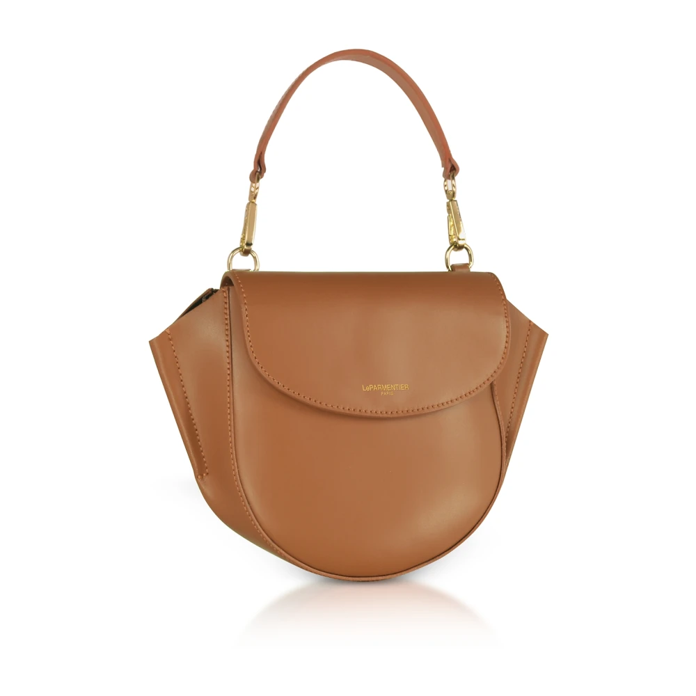 Le Parmentier Astorya Leather Mini Bag met Schouderband Beige Dames