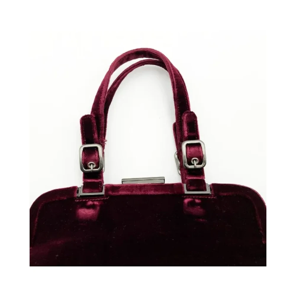 Prada Vintage Pre-owned Canvas handbags Red Dames