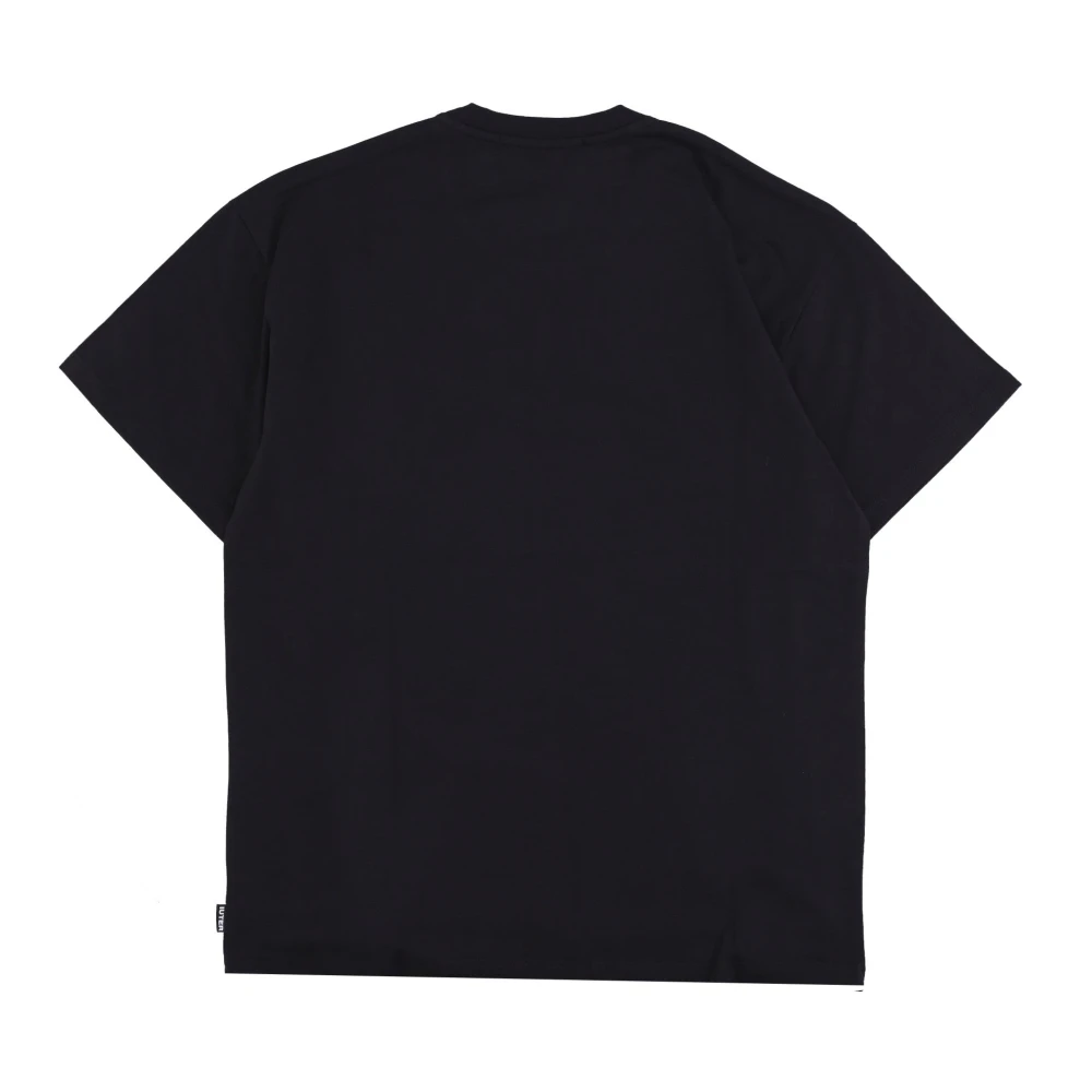 Iuter Zwart Crew Neck T-shirt met Logo Black Heren