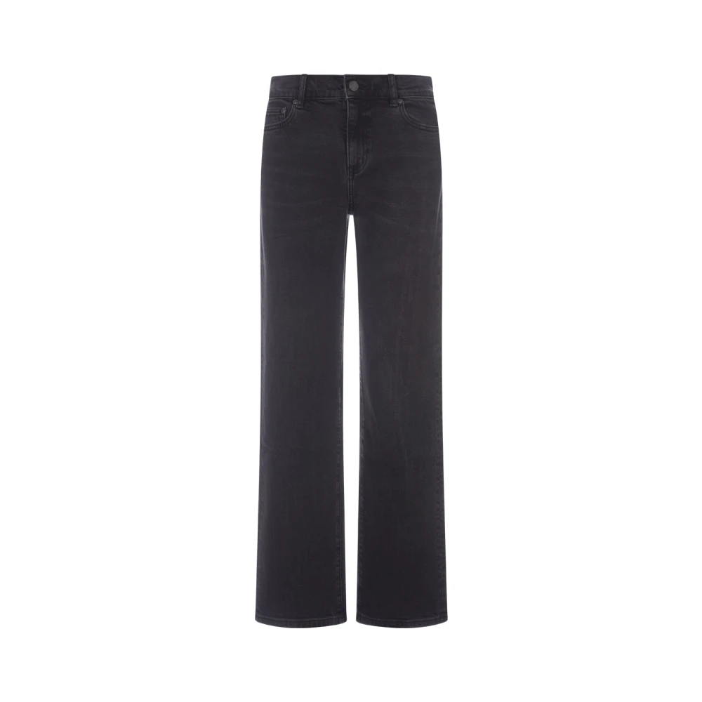 Purple Brand Slim Straight Zwart Denim Jeans Black Dames