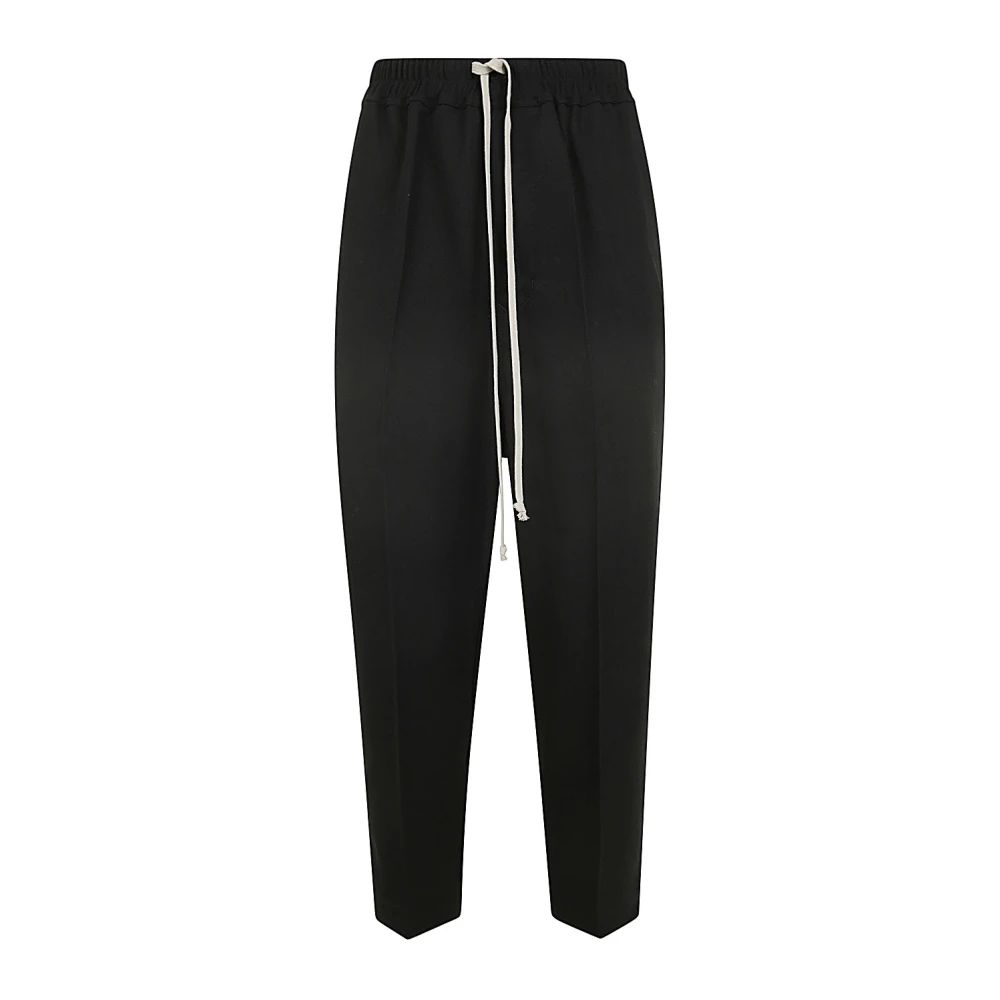 Rick Owens Zwarte Drawstring Astaires Cropped Broek Black Dames