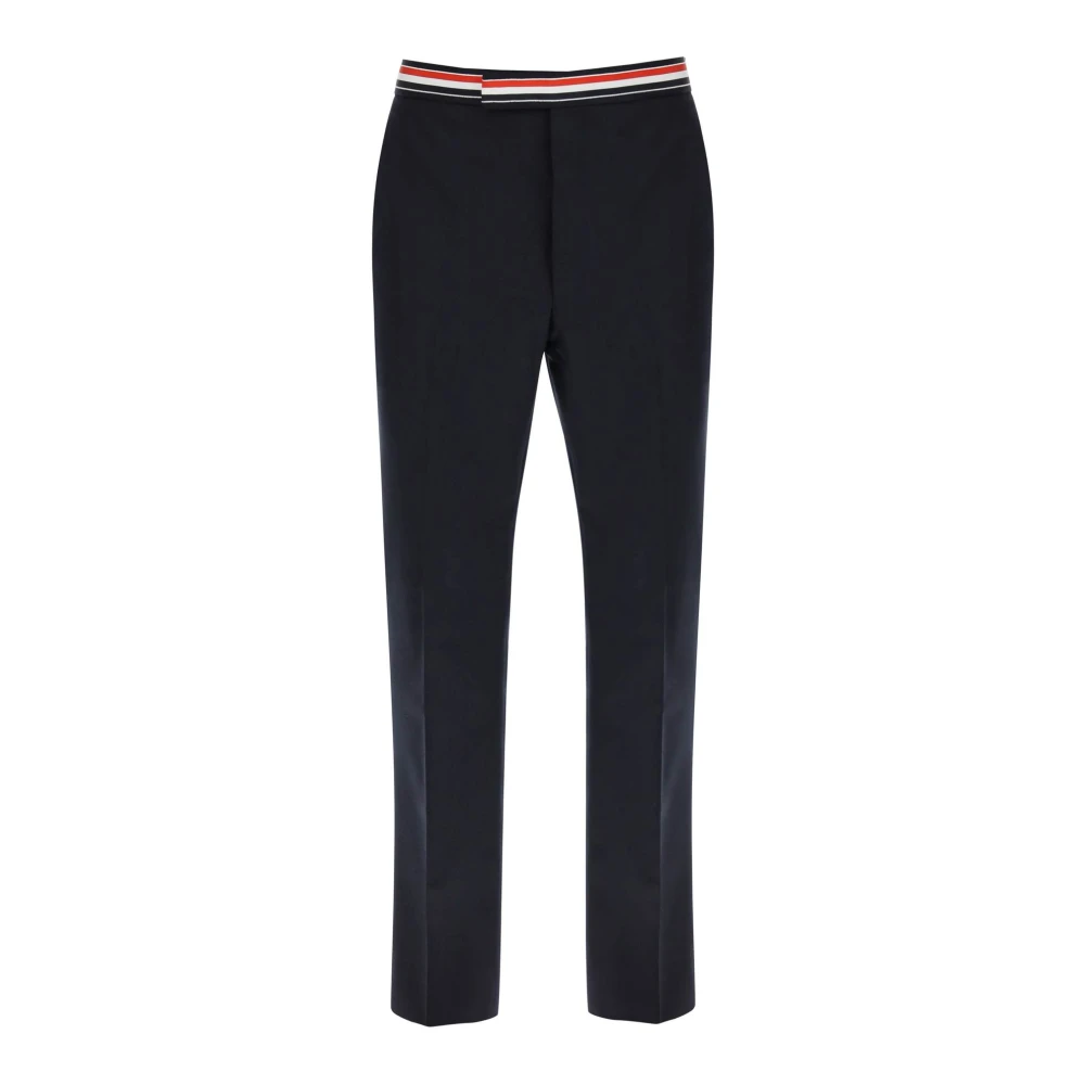 Thom Browne Straight Trousers Blue Heren