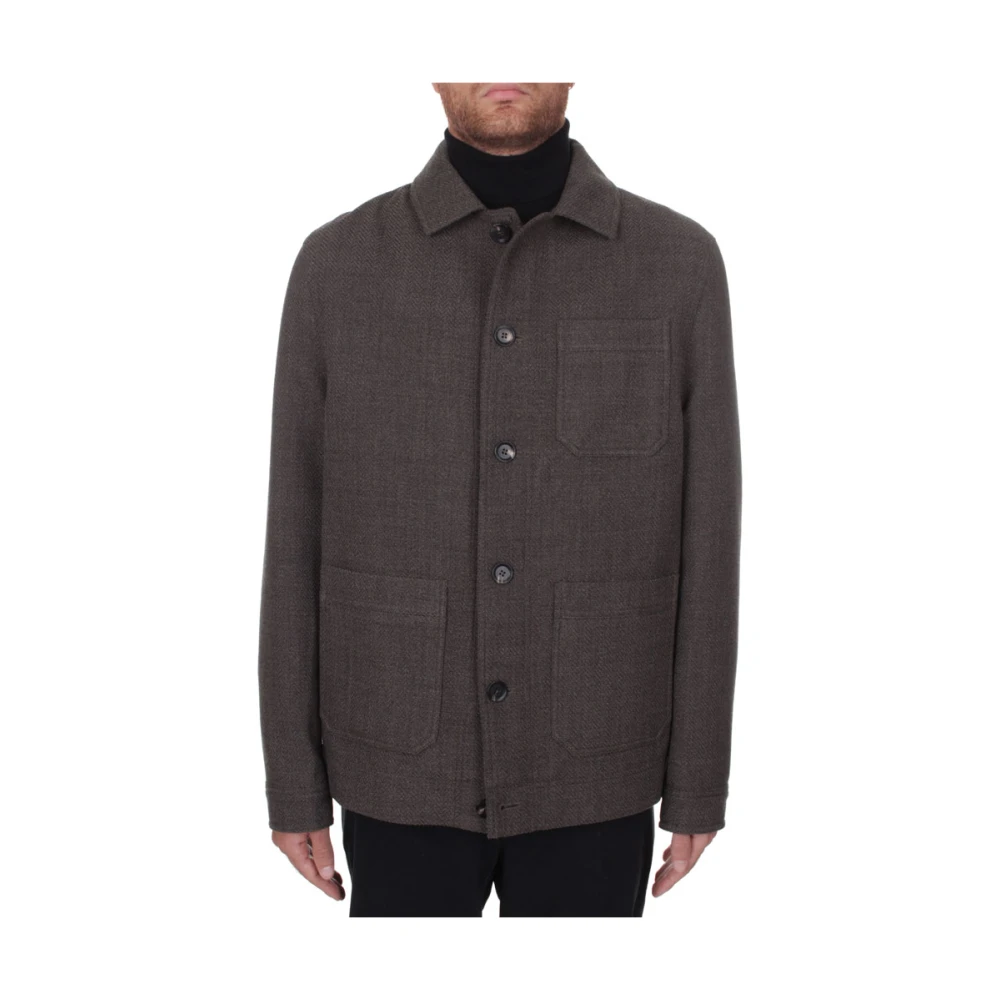 Circolo 1901 Bruine Overshirt met Knoopsluiting Brown Heren