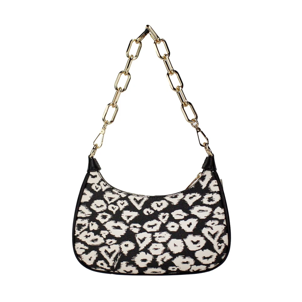 Michael Kors Hartprint Rits Crossbody Tas Black Dames