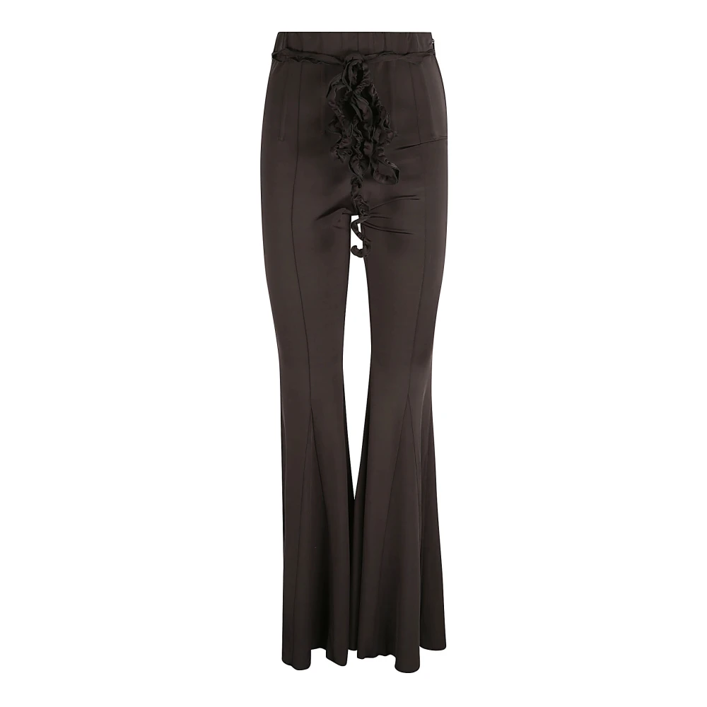 Rotate Birger Christensen Zwarte High Waist Flared Broek Black Dames