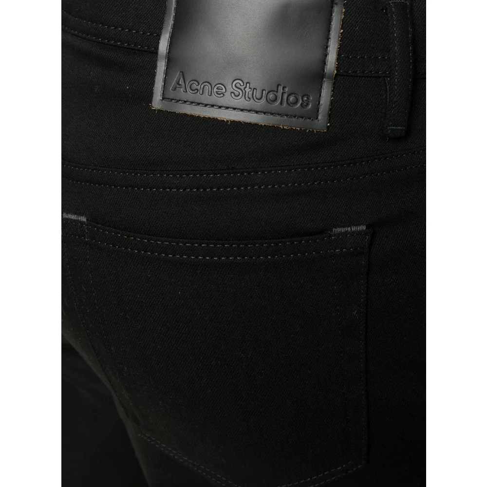 Acne Studios Zwarte Katoenen Straight Cut Jeans Black Heren