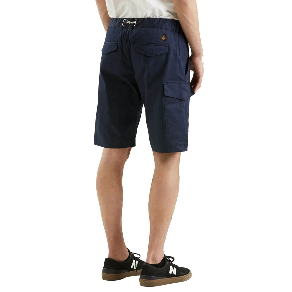 RefrigiWear Blauwe Elegante Katoenmix Shorts Blue Heren