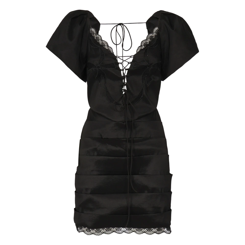 For Love & Lemons Zwarte jurken met functionele schouder Black Dames