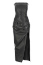 robe-en-cuir-noir-avec-detail-drape