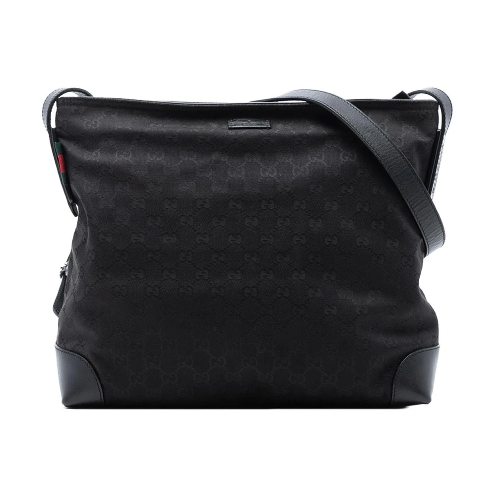 Gucci Vintage Women's Black Vintage Cross Body Bags, One Size, Pre-Owned Carry All Hobo Bag
