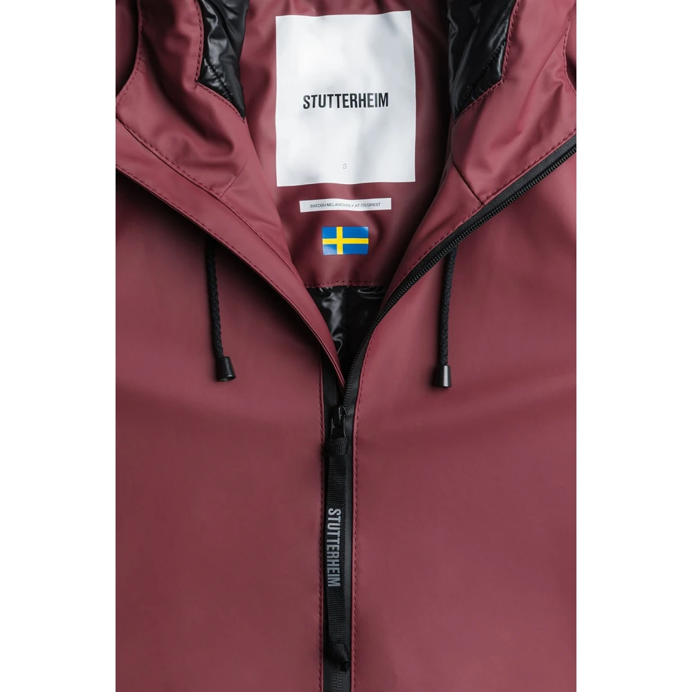 Stutterheim Warme Winter Regenjas voor Vrouwen Red Dames