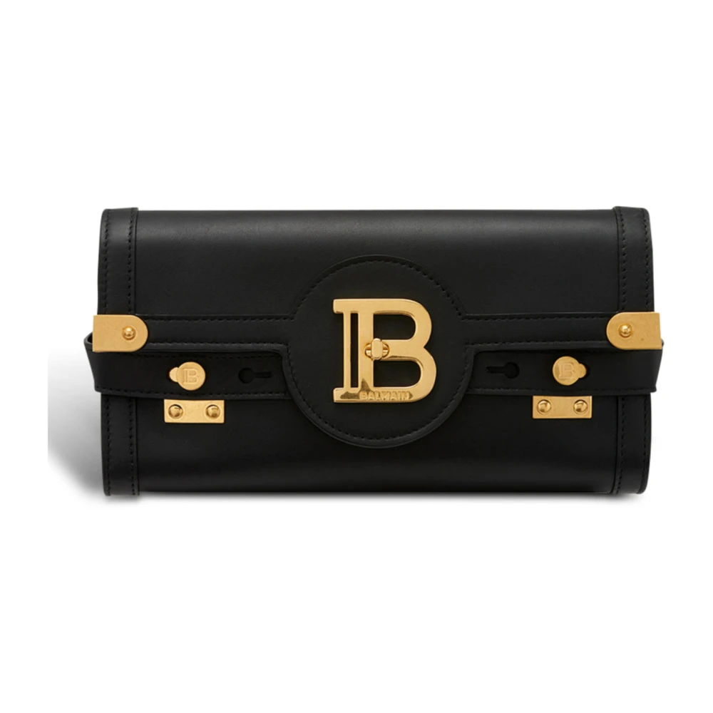 Balmain B-Buzz Pouch 23 leren clutch Black Dames