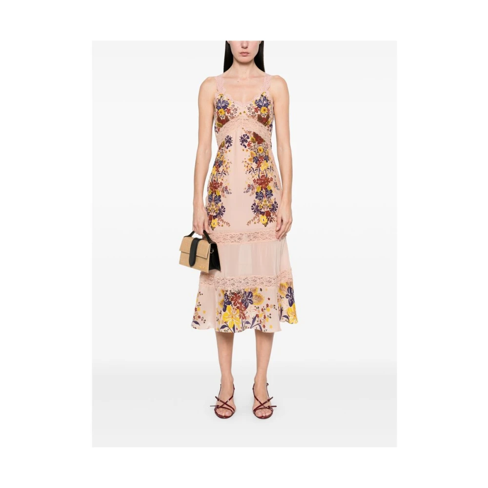 Farm Rio Roze Mouwloze Jurk Pink Dames
