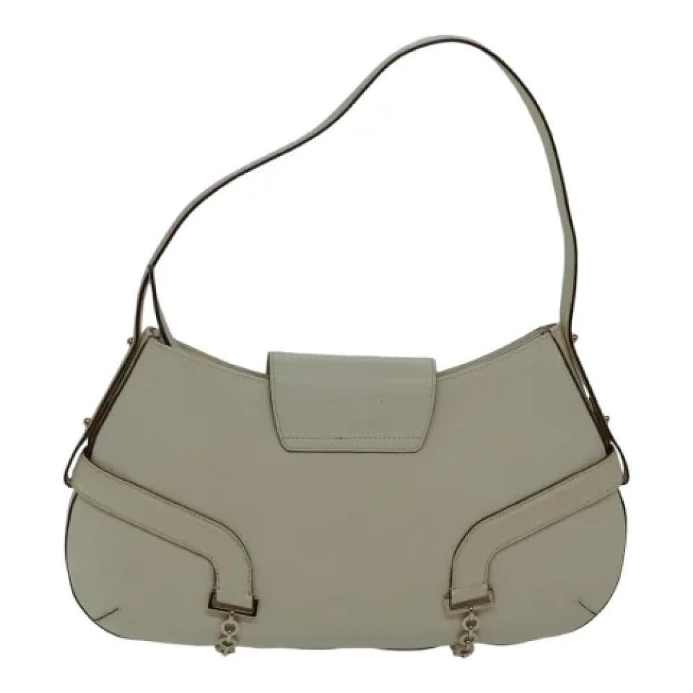 Salvatore Ferragamo Pre-owned Leather shoulder-bags Beige Dames