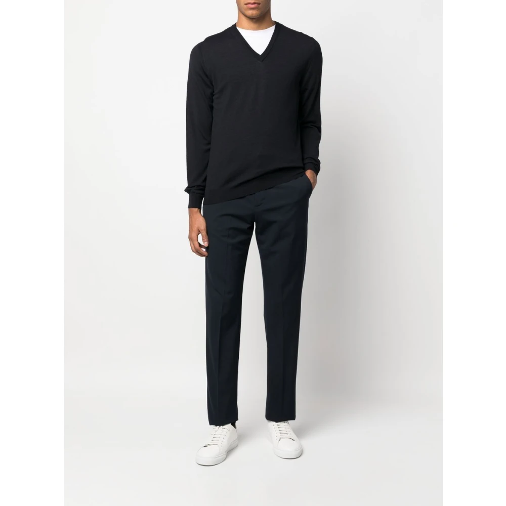 Zanone V-hals trui Blue Heren