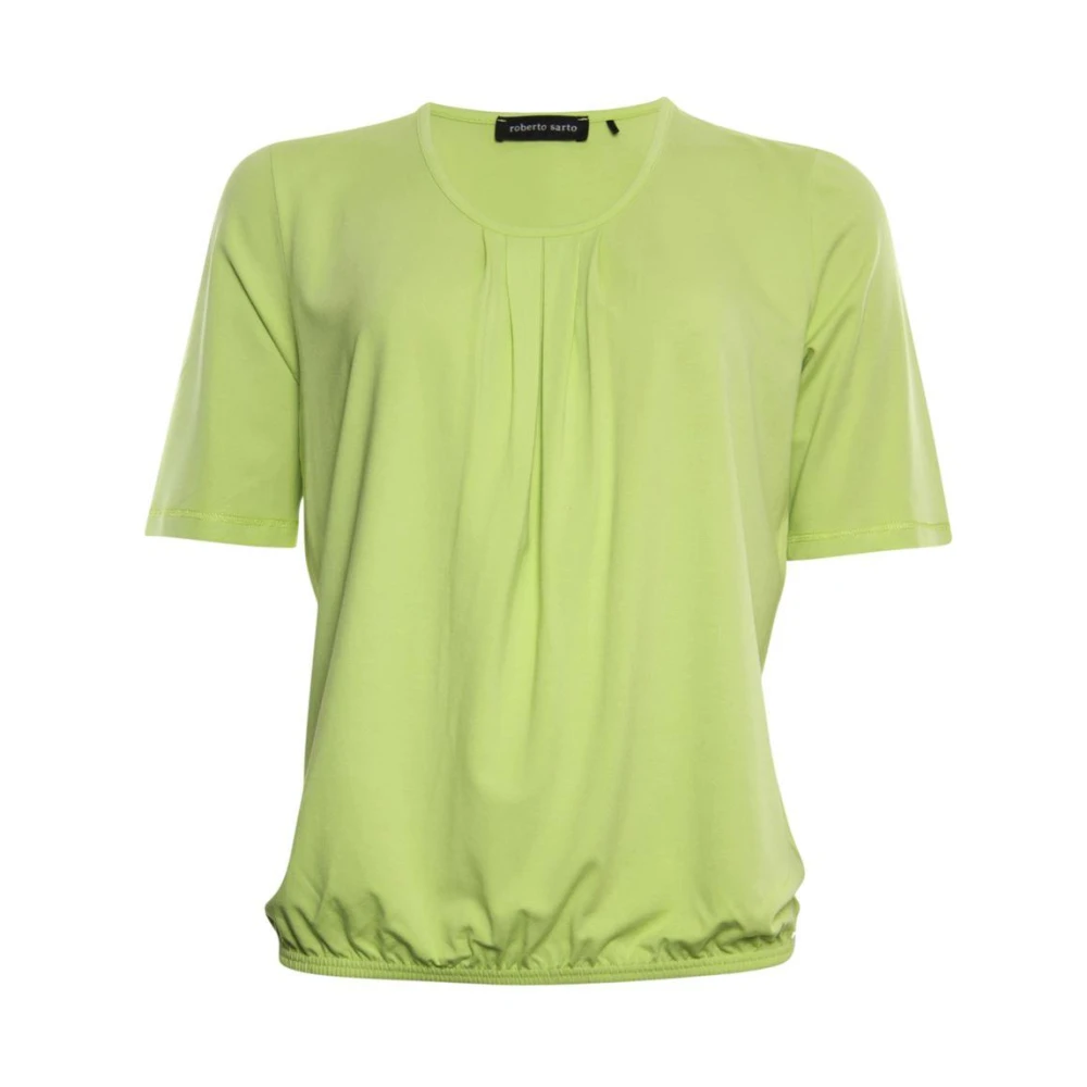 Roberto sarto Groene Blouson O-Neck Shirt Green Dames