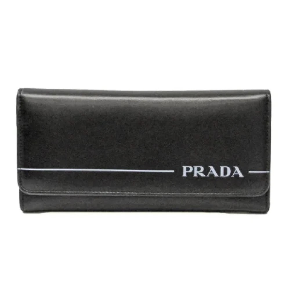 Prada Vintage Pre-owned Leather wallets Black Dames