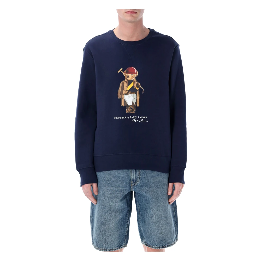 Polo Ralph Lauren Men's Blue Bear Crewneck