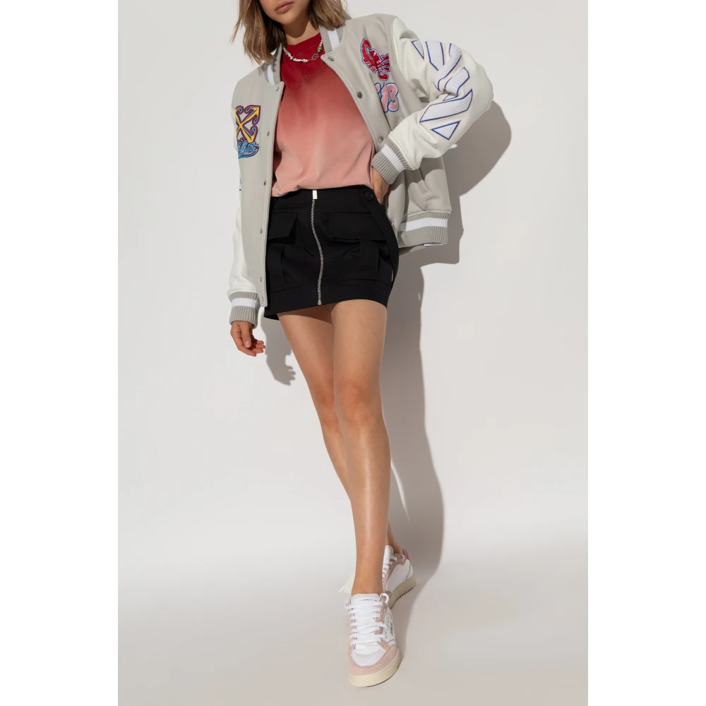 Off White Jas met logo Gray Dames