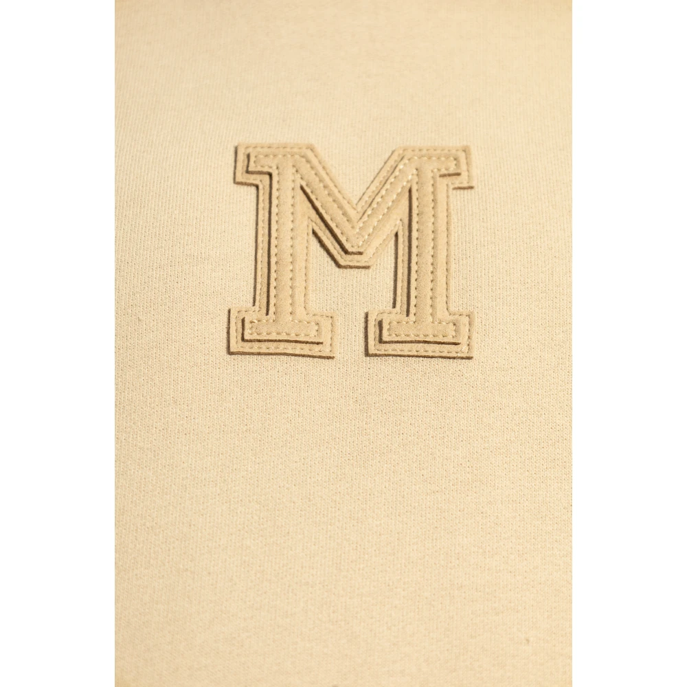 Moncler Sweatshirt met logo Beige Heren
