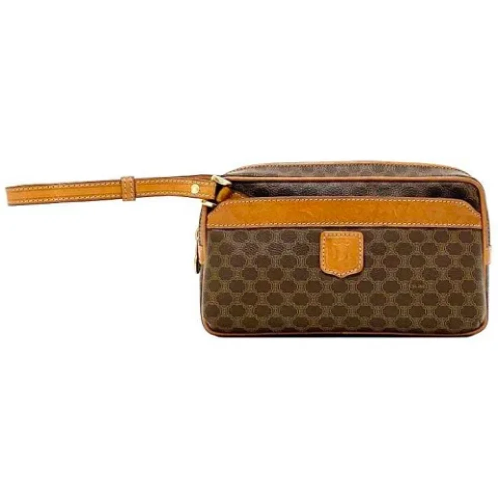Celine Vintage Pre-owned Plastic clutches Beige Dames